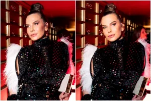 Anna Lesko, irezistibilă la 45 de ani. A îmbrăcat o rochie cu o crăpătură adâncă şi a lăsat la vedere mult prea mult FOTO