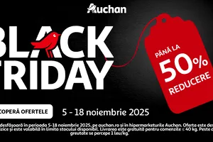 Auchan dă startul Black Friday 2025: peste 1.500 de produse cu reduceri de până la 50% în magazine și pe auchan.ro