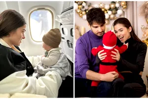 Ipostază emoționantă cu Theo Rose, s-a filmat când îi cântă copilului ei. Cum a reacționat Sasha: “Hai, mami”