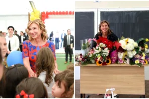 Imagini inedite cu Carmen Iohannis. Prima doamnă a plantat copaci cu elevii săi FOTO