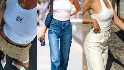 Piesa simplă care cucerește din nou moda: maioul alb revine în trend