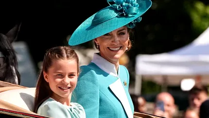 Kate Middleton și Prințesa Charlotte, apariție elegantă și emoționantă la Trooping the Colour