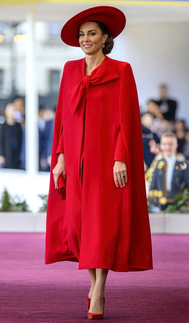 Kate Middleton, apariție de senzație într-o ținută care a lăsat la vedere mai mult decât de obicei. A atras toate privirile în această rochie roșie FOTO