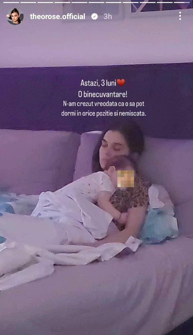 Anuntul facut de Theo Rose, la 3 luni de cand a devenit mama