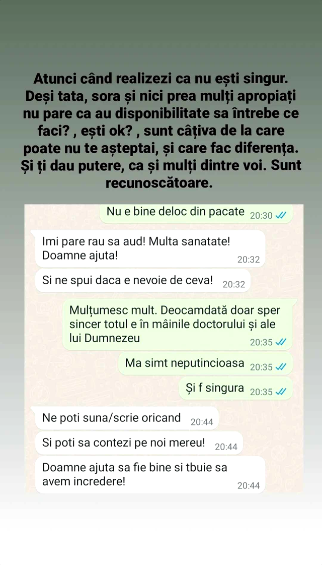 De ce Oana Roman este dezamăgită de tatăl și sora ei