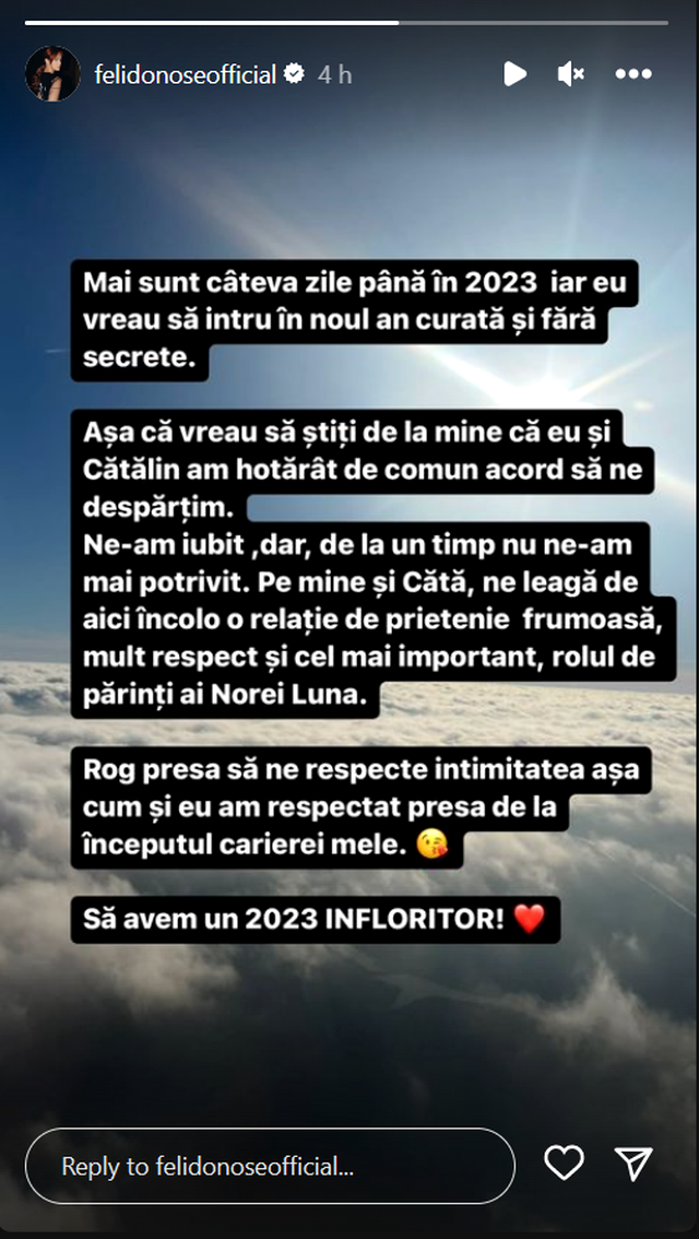 mesajul transmis de Feli