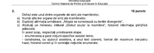 Subiecte biologie