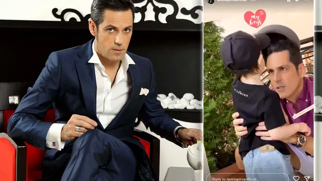 Ce tată grijuliu este Ștefan Bănică Jr. Imagine adorabilă cu fiul său cel mic