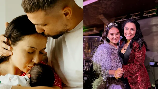 Andra, apariție fabuloasă la botezul fiului Vlăduței Lupău. Cum s-au pozat cele două