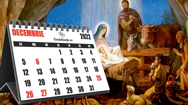 Calendar ortodox decembrie 2022. Lista completă a sărbătorilor din ultima lună din an