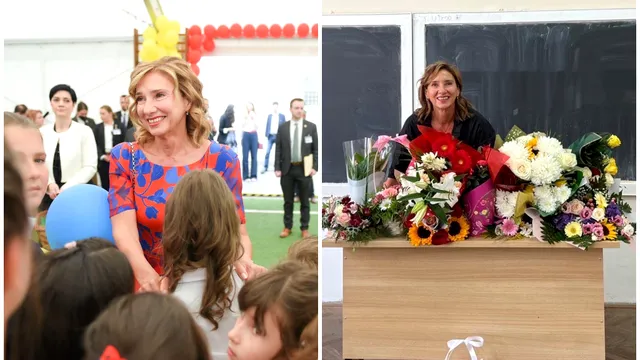 Imagini inedite cu Carmen Iohannis. Prima doamnă a plantat copaci cu elevii săi FOTO