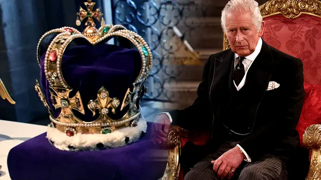 Ce conține coroana istorică purtată de regele Charles la încoronare. Cuprinde sute de bijuterii și pietre prețioase, dar și un simbol special