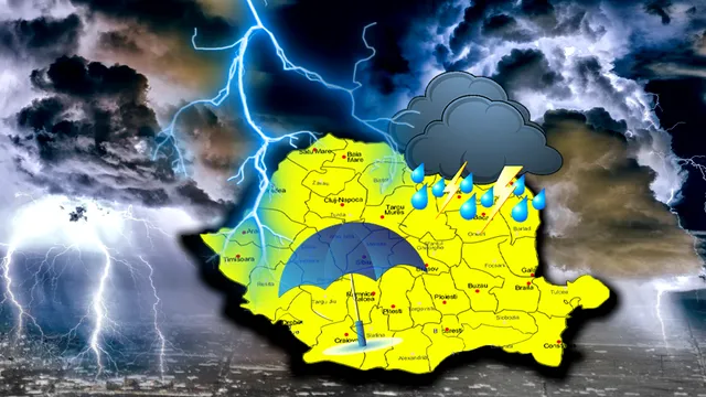 Anunț important de la ANM. Cod galben de fenomene meteo periculoase. Zonele vizate