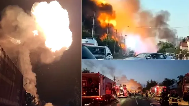 Ce a mai rămas din Crevedia după exploziile puternice la stația GPL. Locul arată ca în război