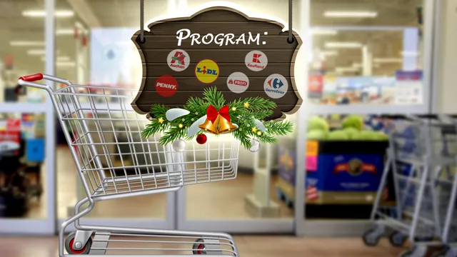 Programul supermarketurilor de Crăciun 2023. Ce orar au Kaufland, Lidl, Auchan, Carrefour, Profi și Penny pe 24, 25 și 26 decembrie