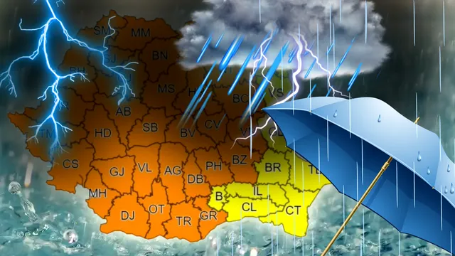 ANM anunță vreme extremă în România! E alertă de cod portocaliu și galben pentru toată țara