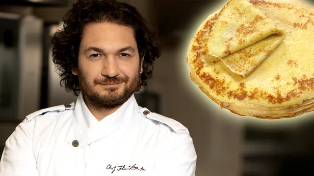 Ce să adaugi la final în aluatul de clătite. Secretul lui chef Florin Dumitrescu ca să iasă super pufoase și gustoase