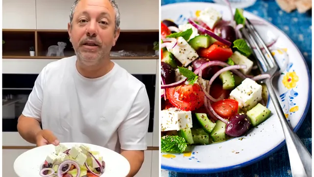 Rețeta lui chef Sorin Bontea de salată grecească. Secretul care o face să aibă gust autentic