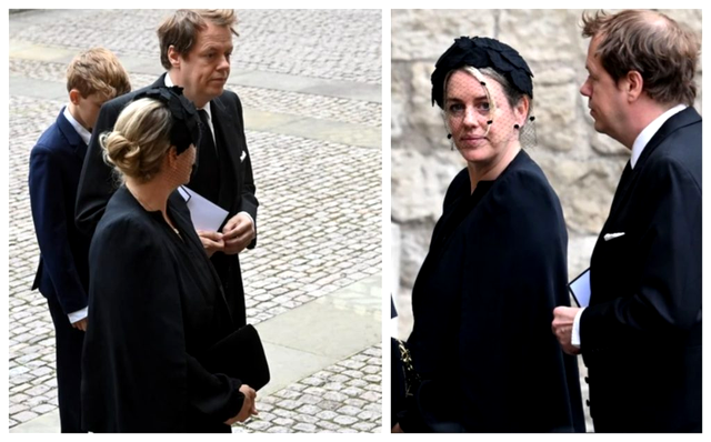 Tom Parker Bowles și Laura Lopes. la funeraliile Reginei