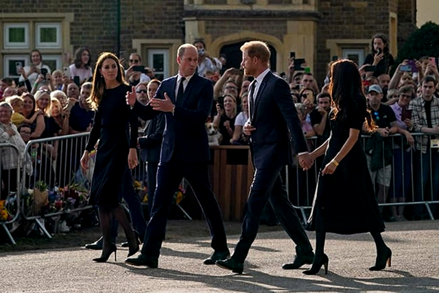 Harry, Meghan, William și Kate, la funeraliile Reginei