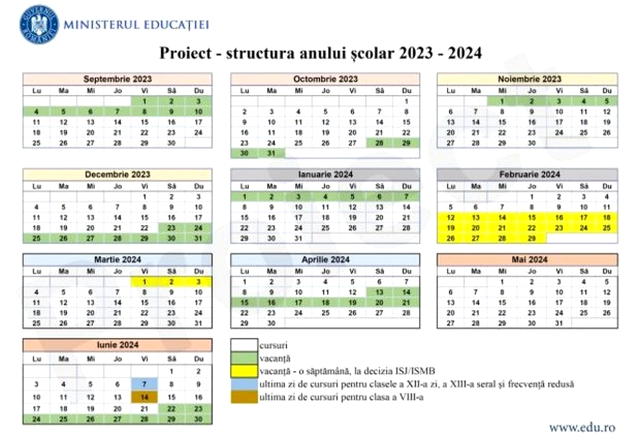 Vacanța de Paște 2023-2024