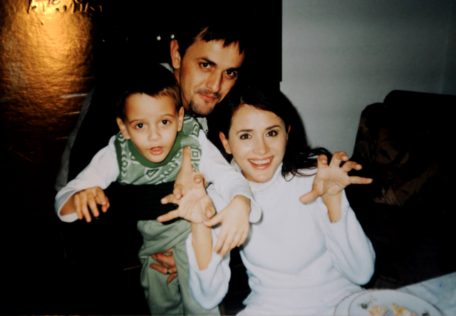 Marian cu fiul și cu Mădălina Manole