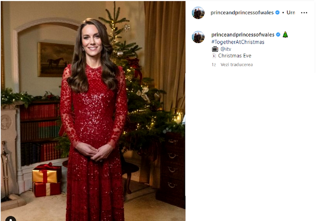 Kate Middleton, absolut fermecătoare într-o rochie roșie festivă