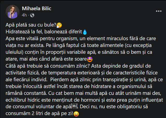 Despre apă cu Mihaela Bilic