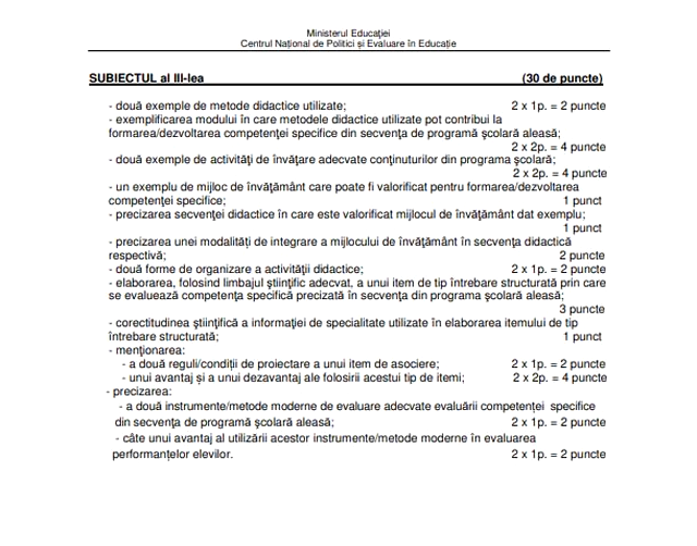 Subiecte - Biologie
