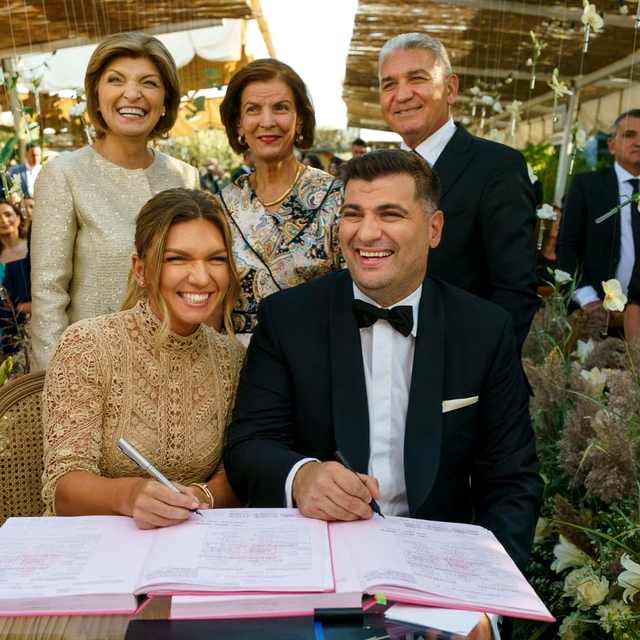 Cununia civilă a Simonei Halep și a lui Toni Iuruc