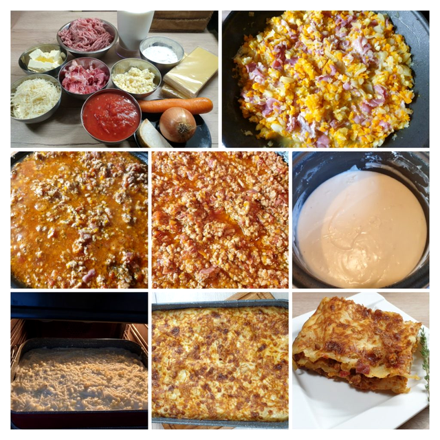 Etape preparare Lasagna cu sos ragu și bechamel