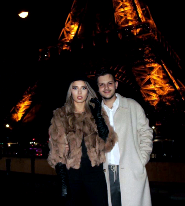 Maria Iordănescu și soțul ei, Teddy Măgureanu, la Paris