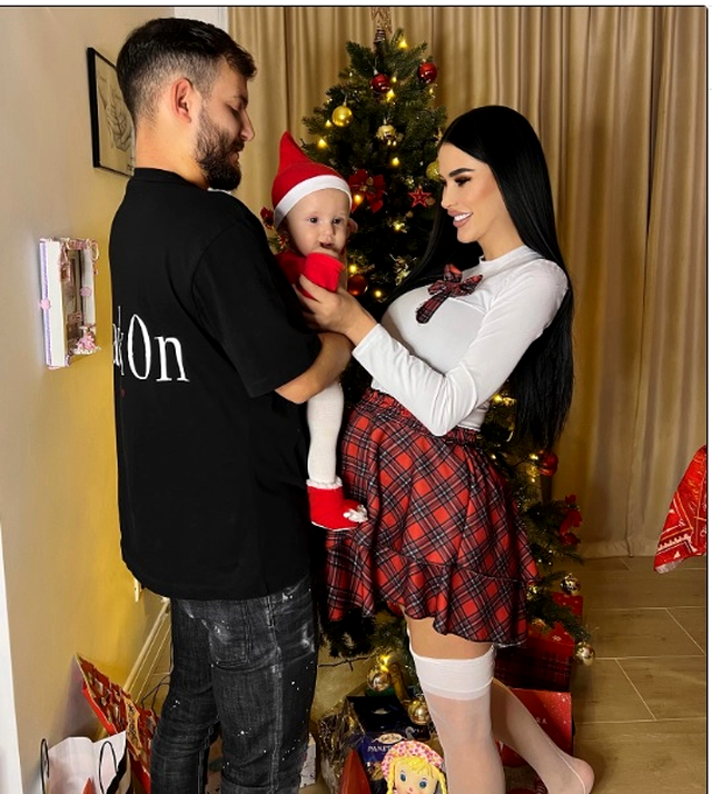 Daniela Crudu și iubitul, poză de familie