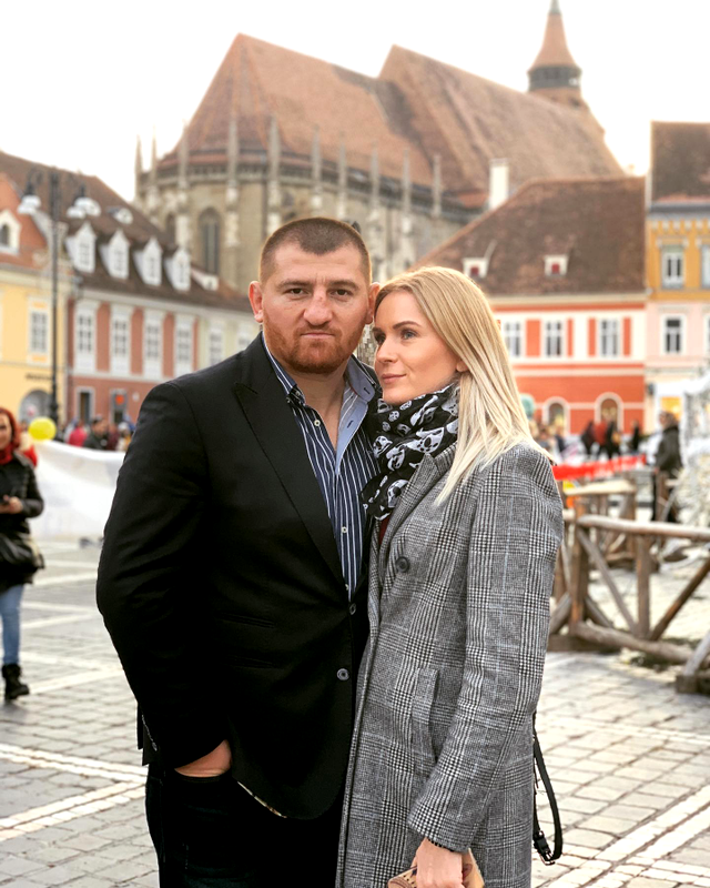 Cătălin Moroșanu și soția sa