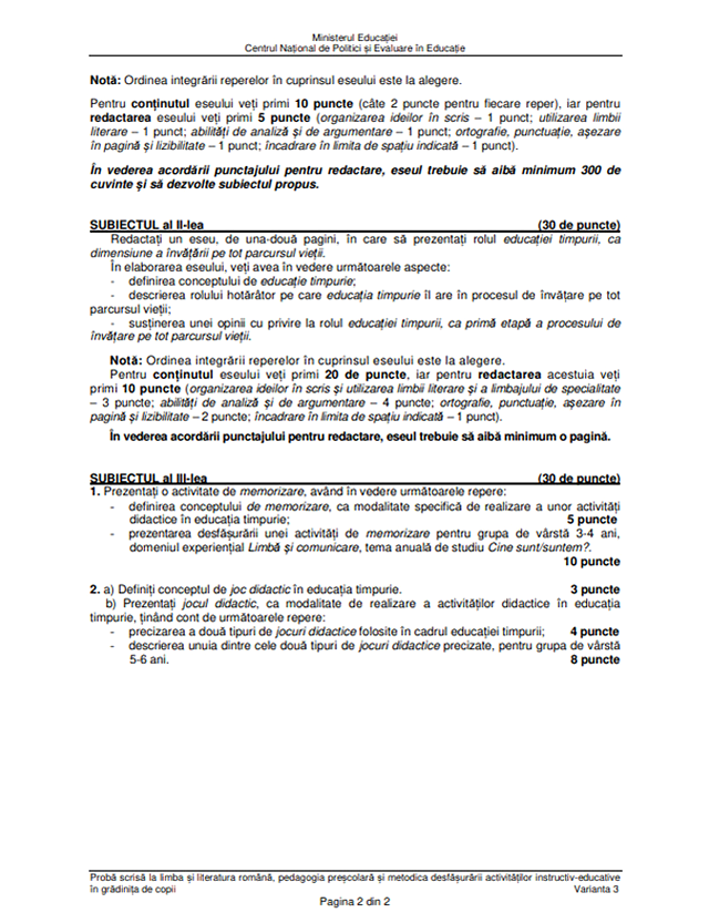 Subiecte - Biologie