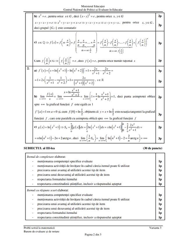 Subiecte Titularizare 2022 - Matematică