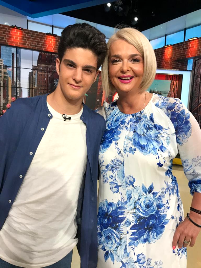 Iuliana Marciuc alături de fiul ei David