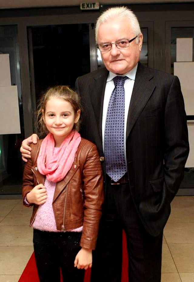 Irina, alături de tatăl ei, Irinel Columbeanu