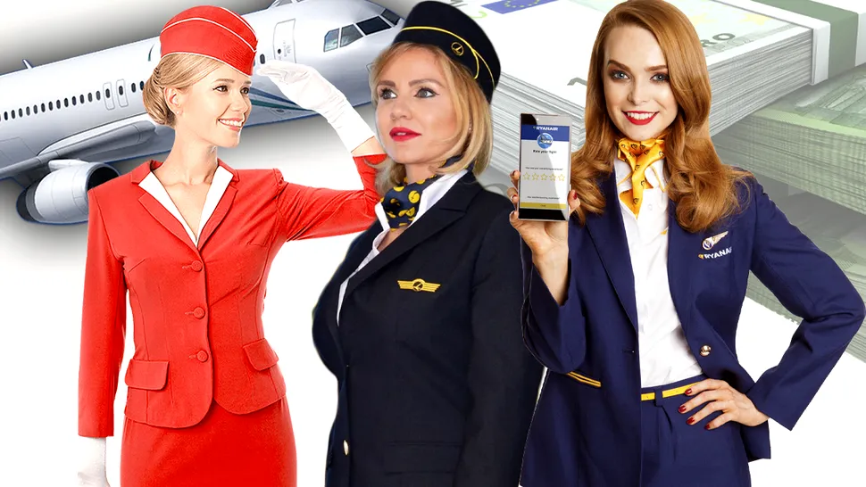 Cât câștigă o stewardesă la Ryanair, Emirates sau Tarom în 2024. Ce salariu ai ca însoțitor de zbor, sumele sunt atractive