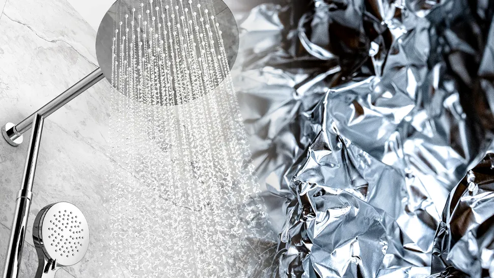De ce să freci dușul cu folie de aluminiu. Super trucul pe care îl vei folosi mereu de acum