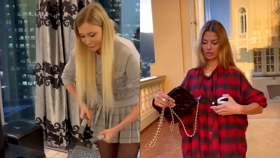 Rusoaicele au început să îşi taie genţile de la Chanel. Zeci de clipuri circulă pe internet. De ce a luat amploare acest fenomen