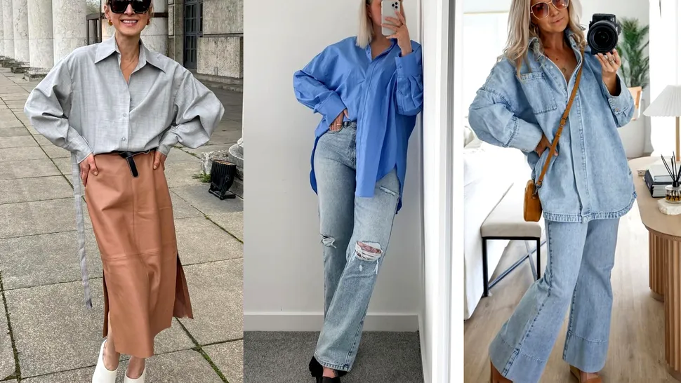 Cum porţi cămaşa oversize. 5 look-uri cu care vei atrage toate privirile