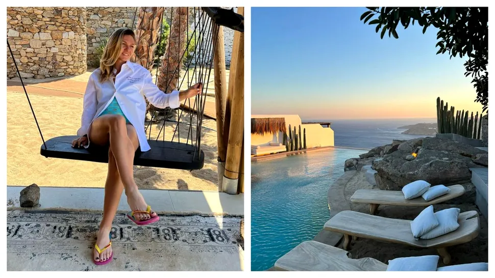 Simona Halep, imagini din vacanța petrecută în Grecia. Apariție spectaculoasă într-o rochie scurtă, fanii au fost surprinși să o vadă așa