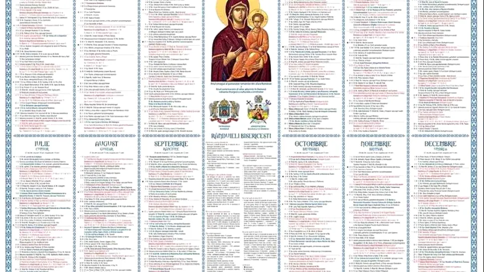 Calendar ortodox octombrie 2022. Când sunt sărbători cu cruce roșie
