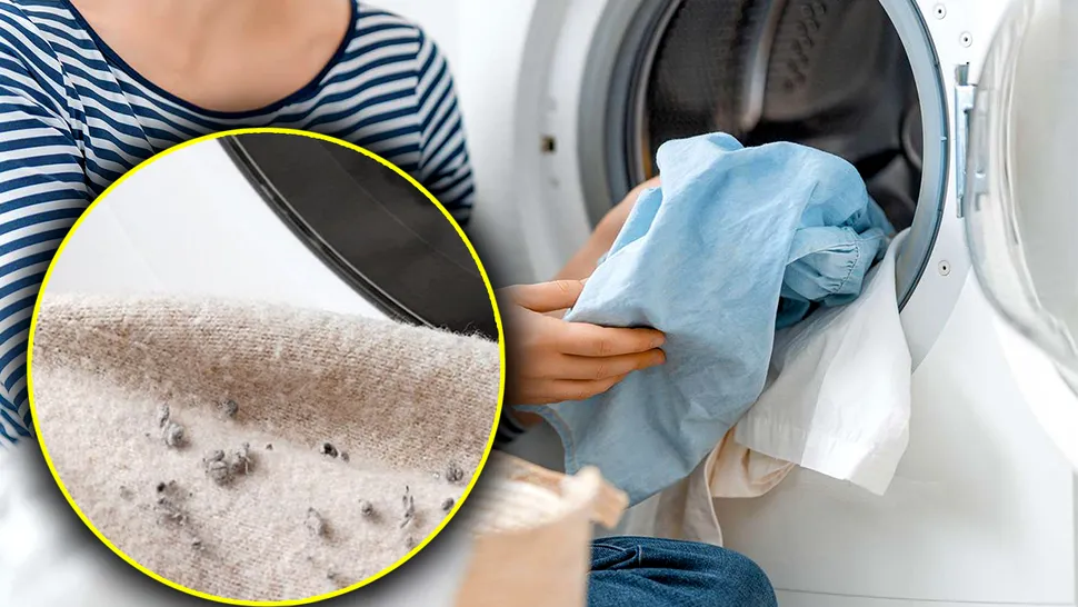 Ce trebuie să pui în mașina de spălat pentru a scăpa de scame. Trucul banal care rezolvă această problemă