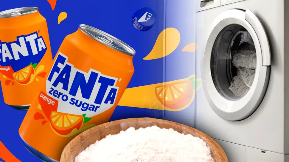 A turnat Fanta și bicarbonat în mașina de spălat, apoi a așteptat câteva secunde. Nu i-a venit să creadă ce vede