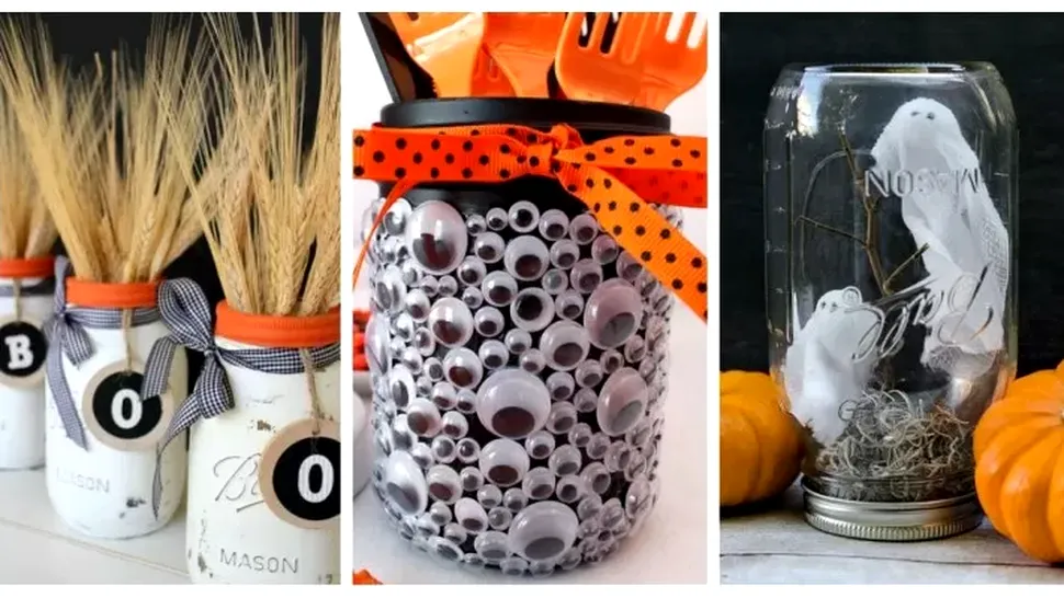 Nu mai arunca borcanele de sticlă. Ce poți să faci cu ele de Halloween. 12 întrebuințări la care nu te-ai fi gândit