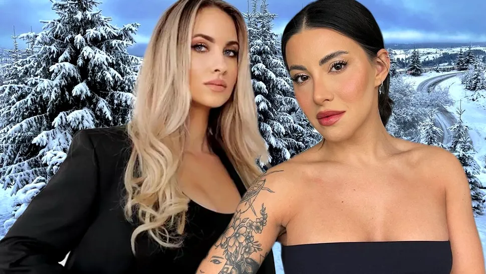Nicoleta Nucă și Otniela Sandu, în costum de baie pe un ger năprasnic. S-au pozat provocator în zăpadă, fanii sunt în delir