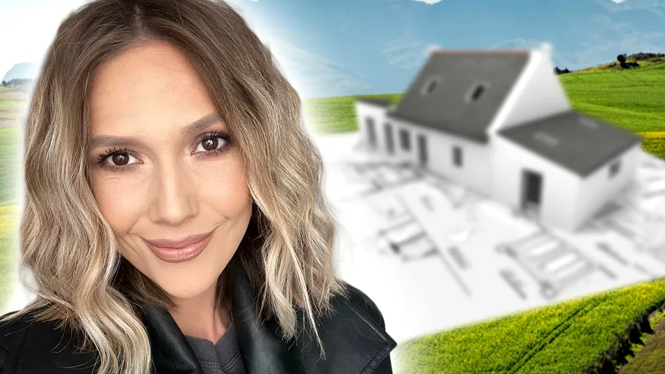Adela Popescu a postat primele imagini cu casa de la Șușani. Cum arată vila de lux pe care ea și Radu Vâlcan și-o construiesc la țară FOTO