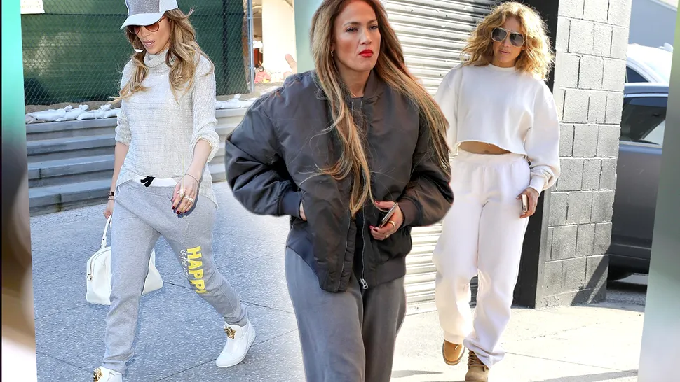 Cu ce să porți pantalonii de trening pentru o apariție cu stil. Jennifer Lopez a atras toate privirile cu acest look
